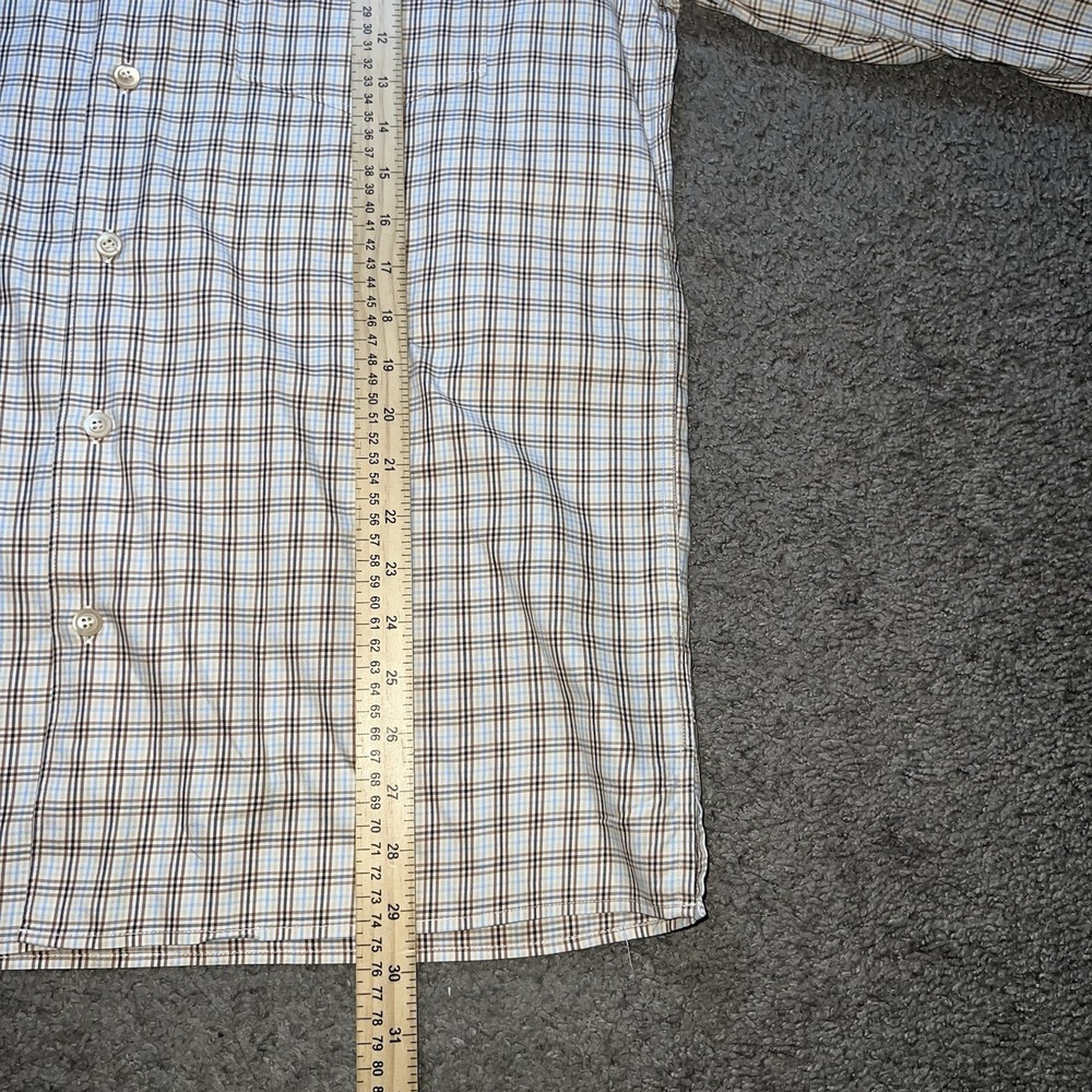Ermenegildo Zegna Men's Plaid Button Down Long Sleeve Shirt Size Medium Gingham - Picture 4 of 6